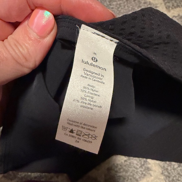 Waterside Seersucker High-Waisted Skimpy Bikini Bottom, size M - Picture 3 of 4